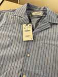 Camisa Azul às Riscas Zara Man