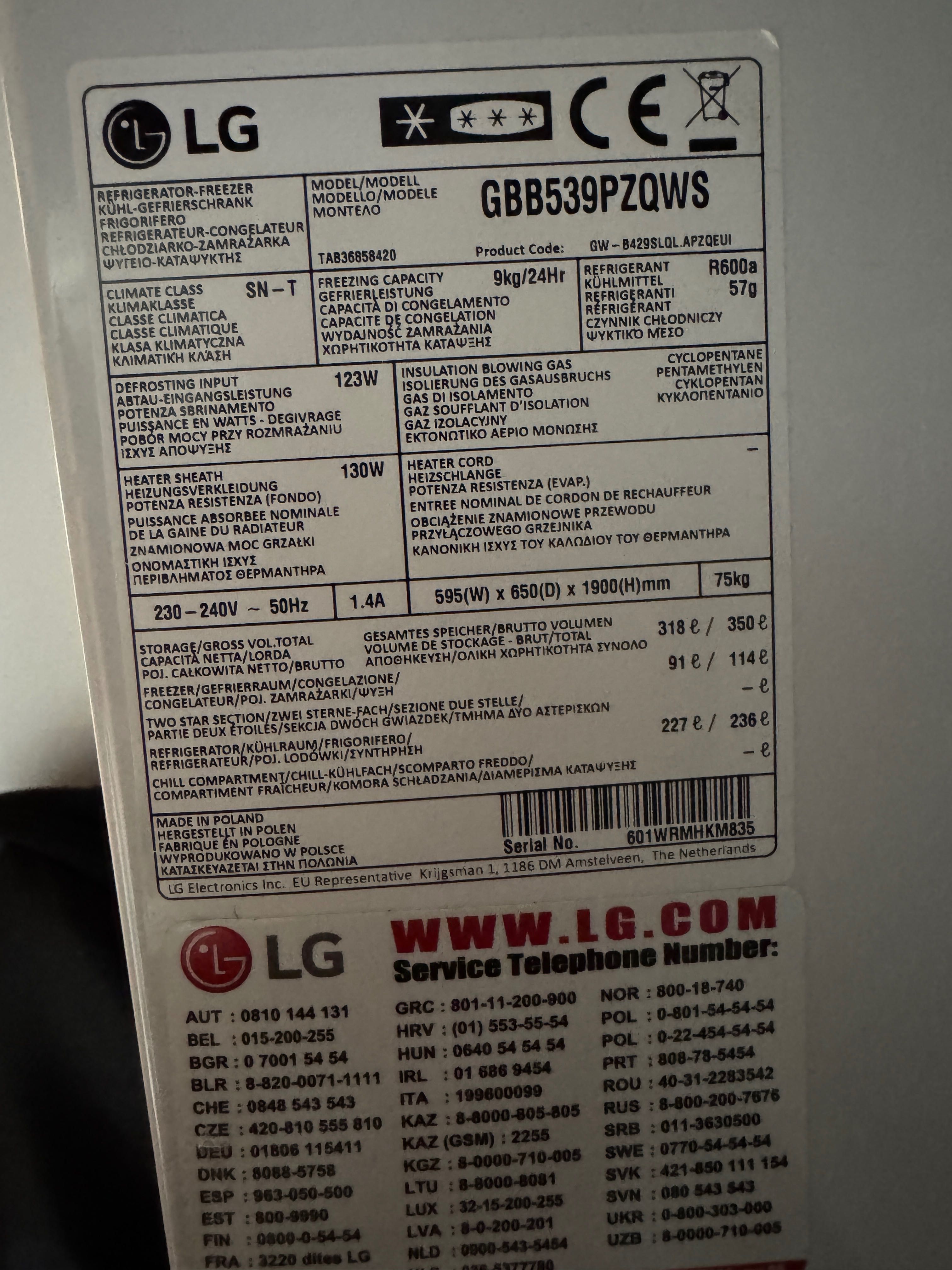 Frigorífico LG erro 6