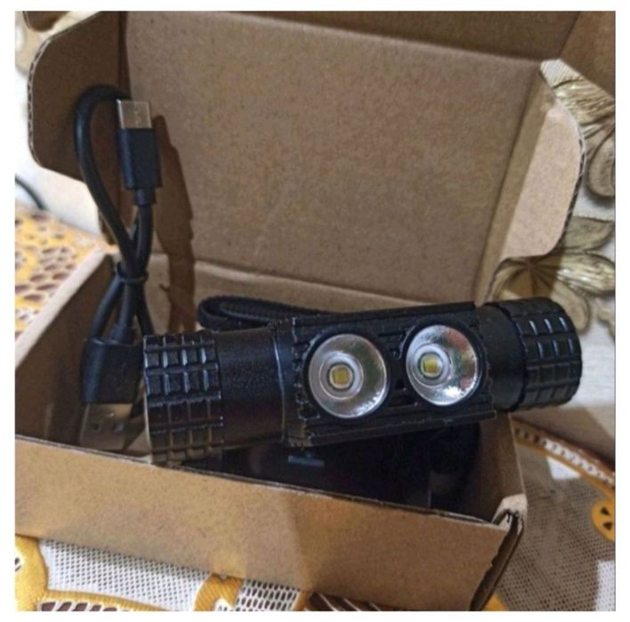 Фонарь налобный BORUiT H02A на диодах XML2 на АКБ Li-ion 18650 /БОРУИТ