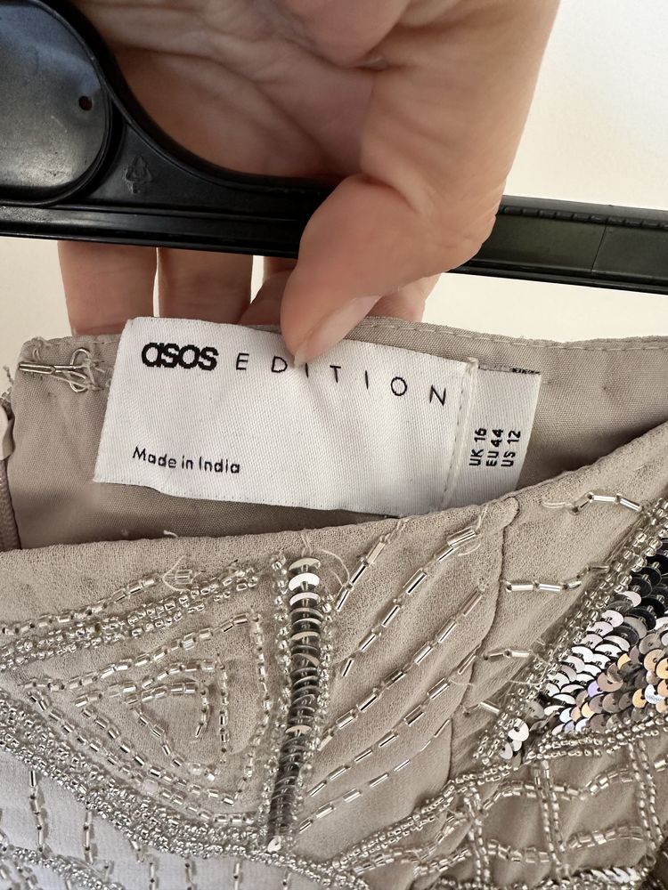 Spódnica cekinowa zdobiona ASOS rozmiar 44 wesele ślub.