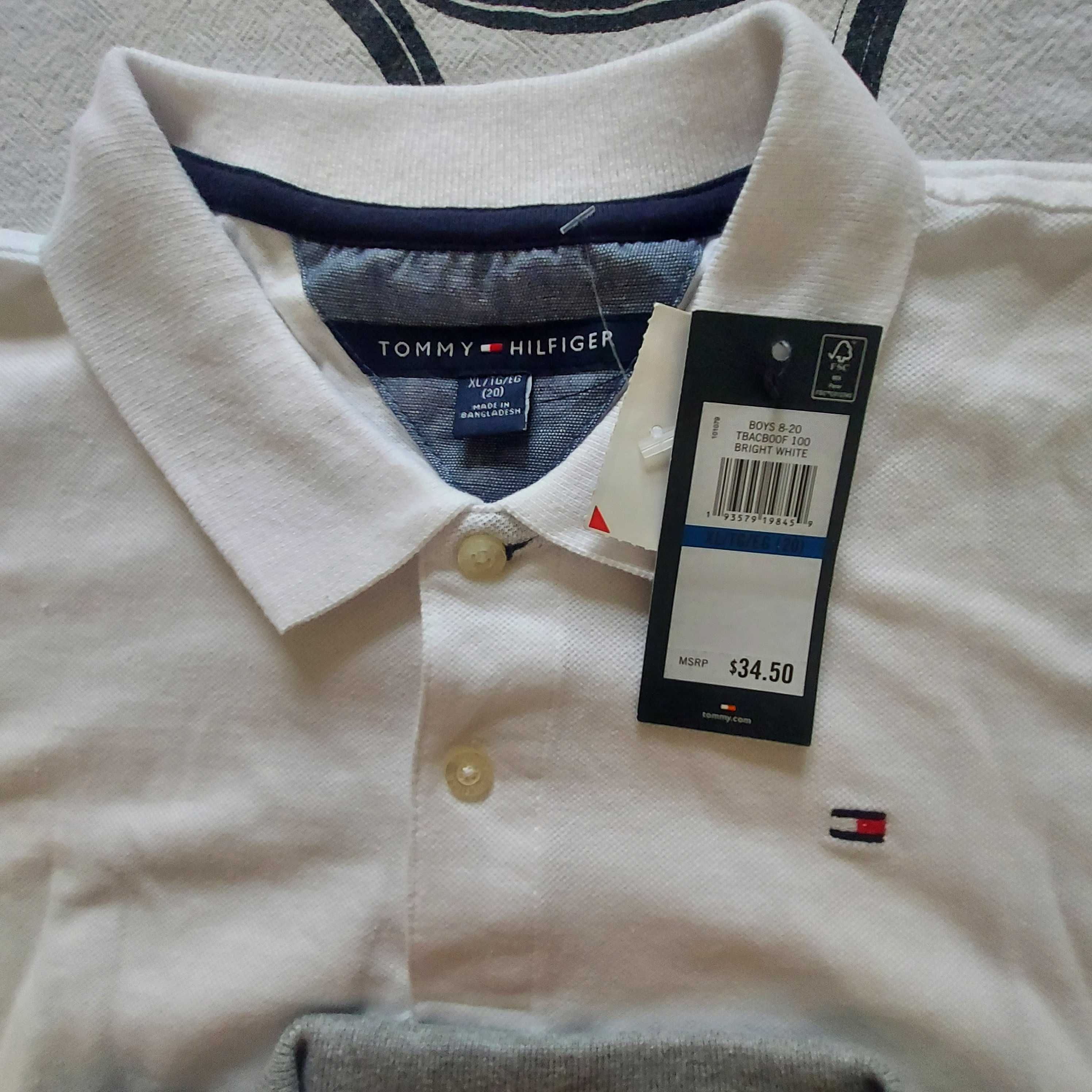 Tommy Hilfiger oryginalna młodzieżowa koszulka polo z USA