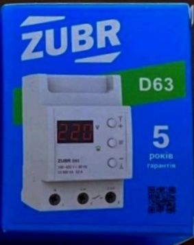 Реле напряжения ZUBR D40/50/63