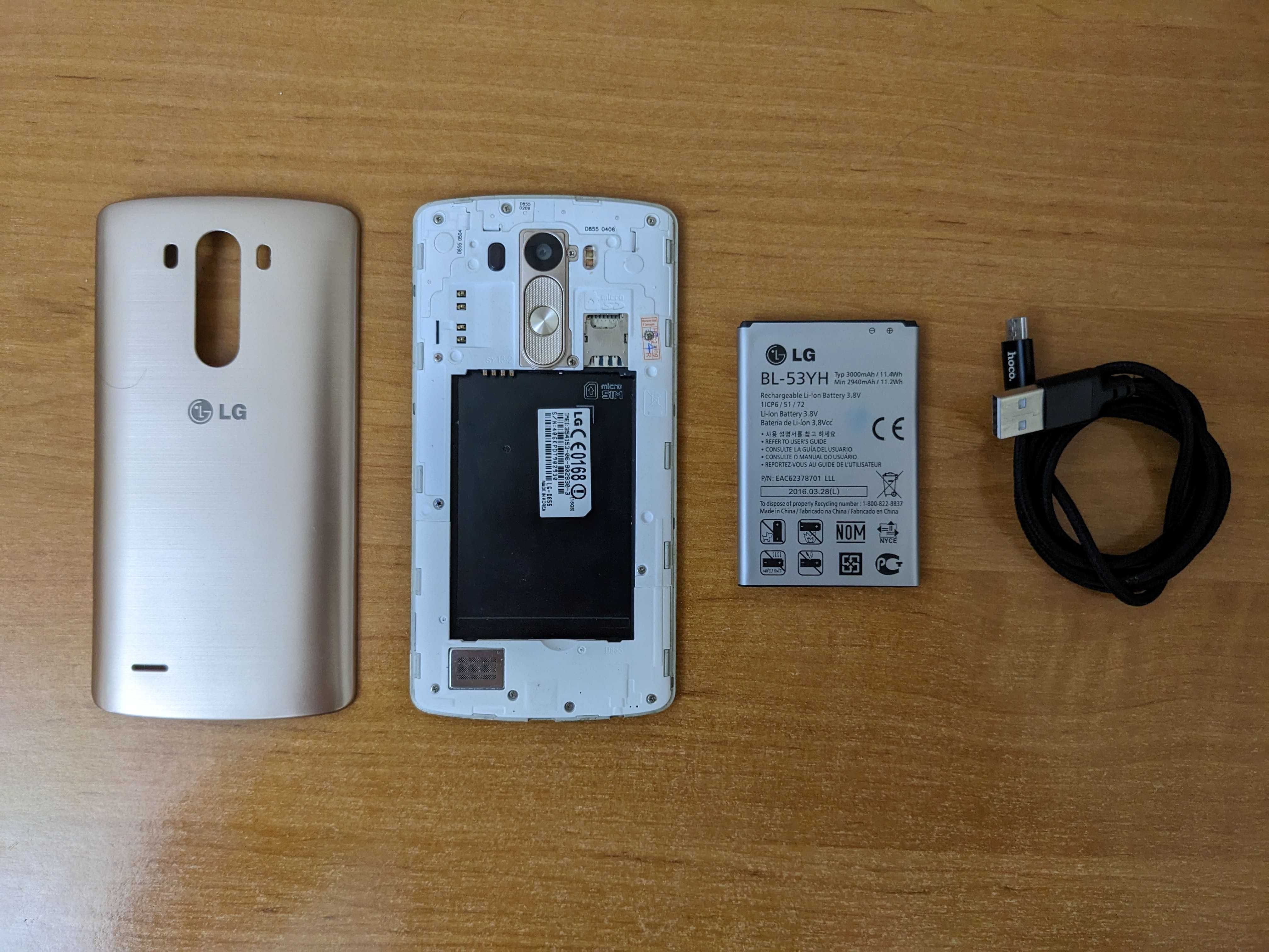 Смартфон LG G3 D855 с кабелем зарядки