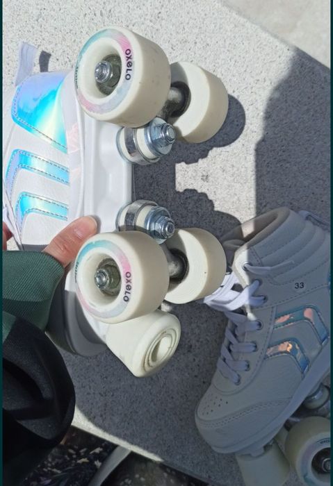 Patins oxelo 33 brancos