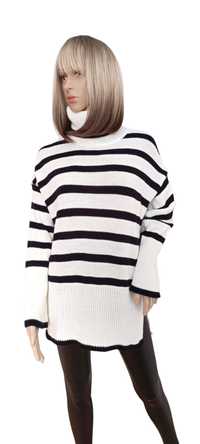 Sweter golf oversize paski uni