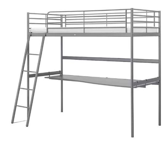 Łóżko piętrowe z IKEA z biurkiem