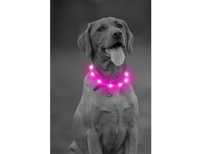 Светящийся розовый ошейник Skyeasure для собаки любого размера