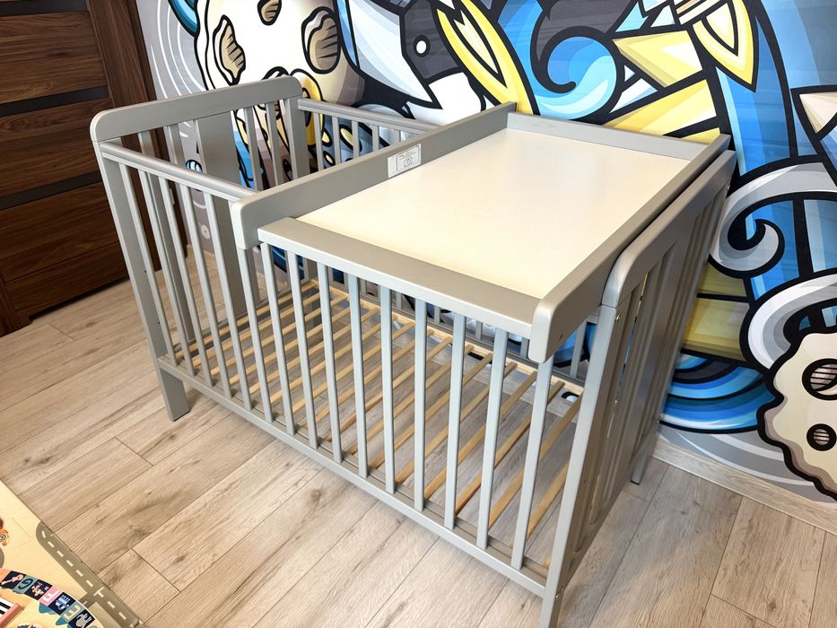 Łóżeczko Woodies Star Cot 120x60 cm + przewijak