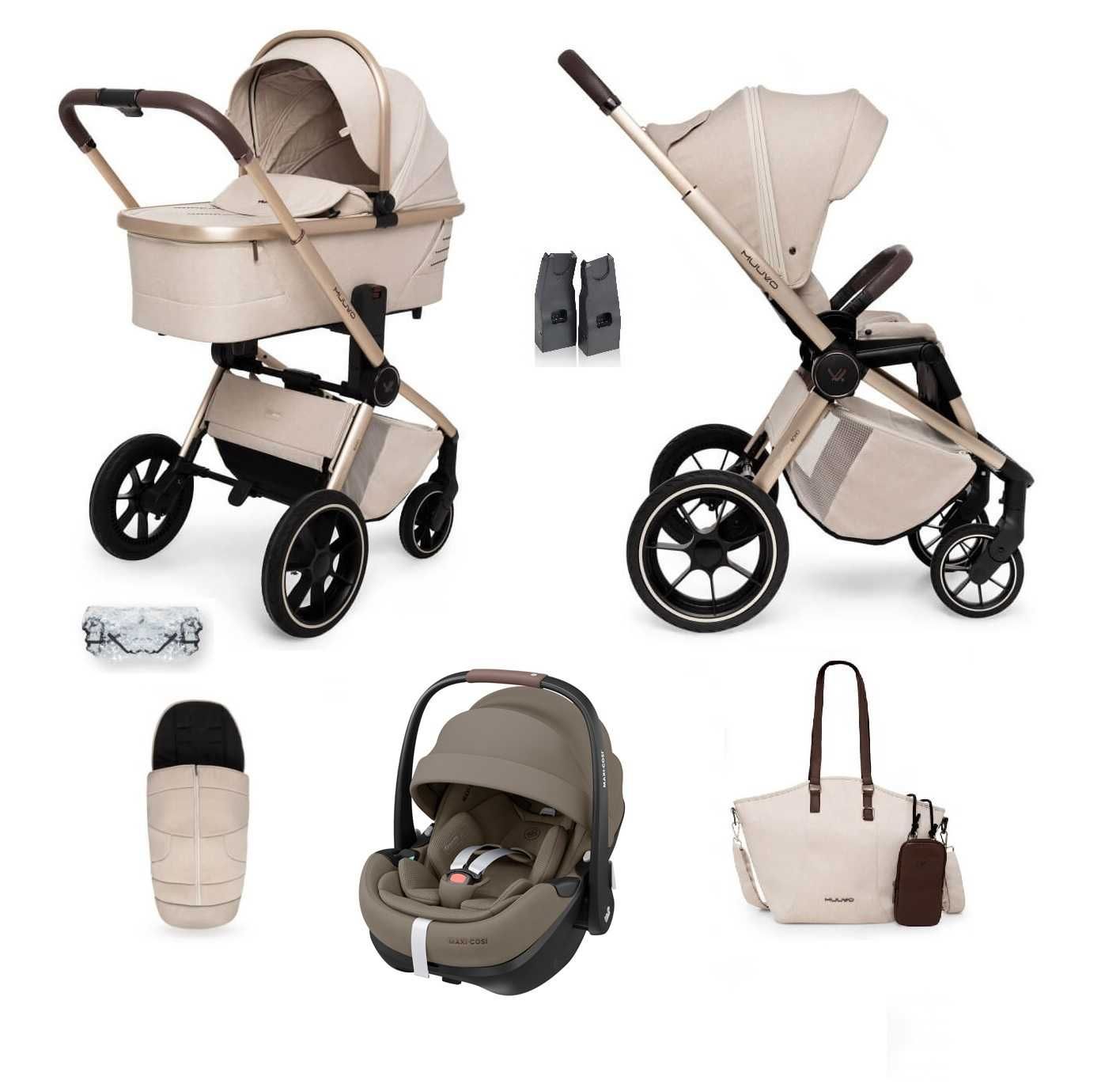Muuvo Quick BOHO 4w1 wózek uniwersalny ,opcja 3w1, 2w1