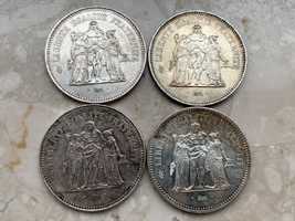 Srebrne monety Francja Herkules 50 frankow
