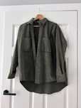 Zara zielona koszula bluzka oversize