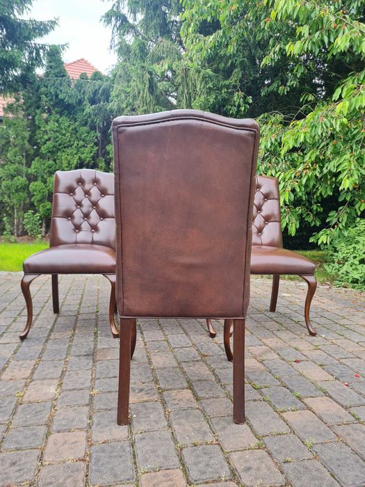 Krzesła skórzane zestaw 4szt. Krzesło stylowe