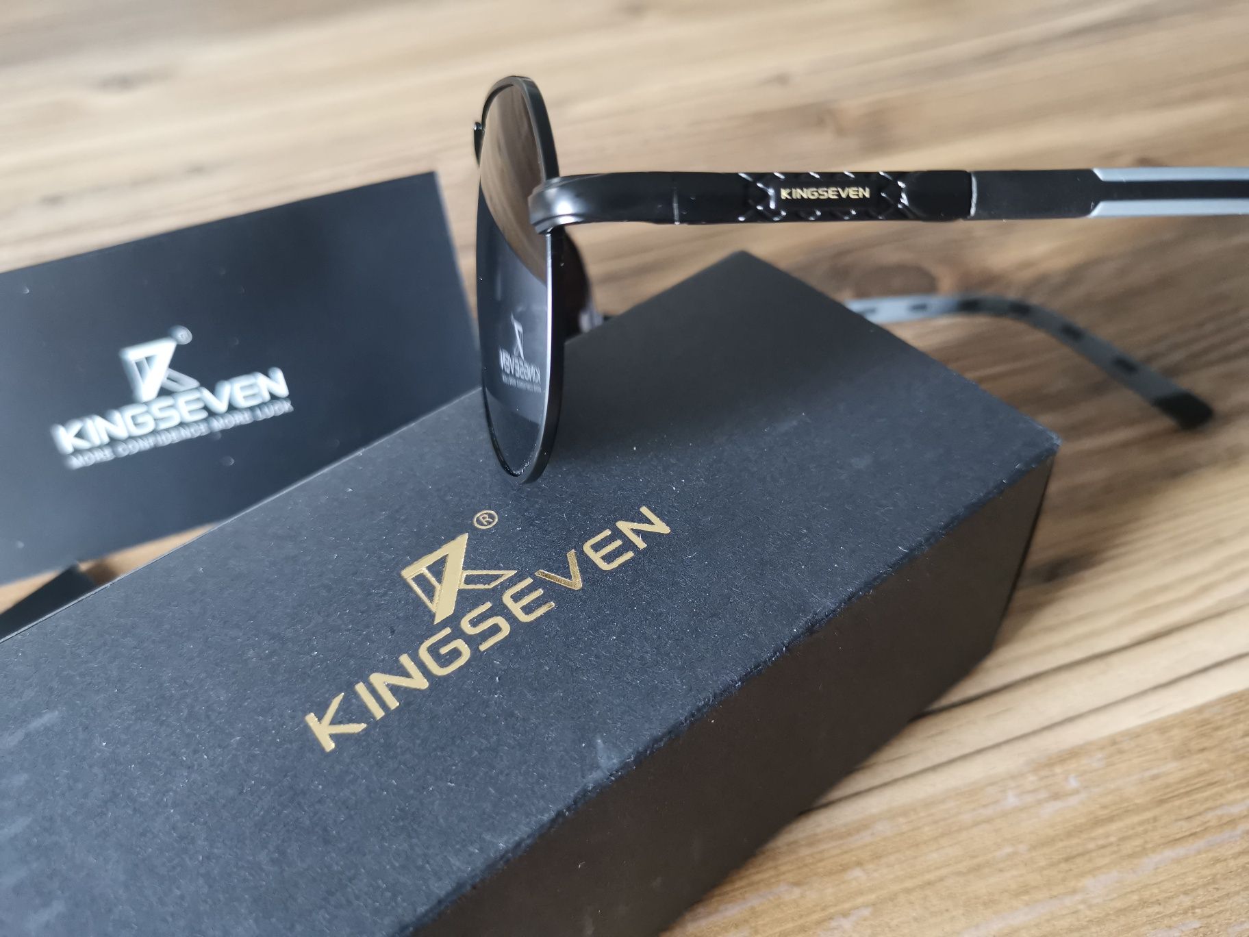 Okulary Przeciwsłoneczne Kingseven Aviator Black Glass