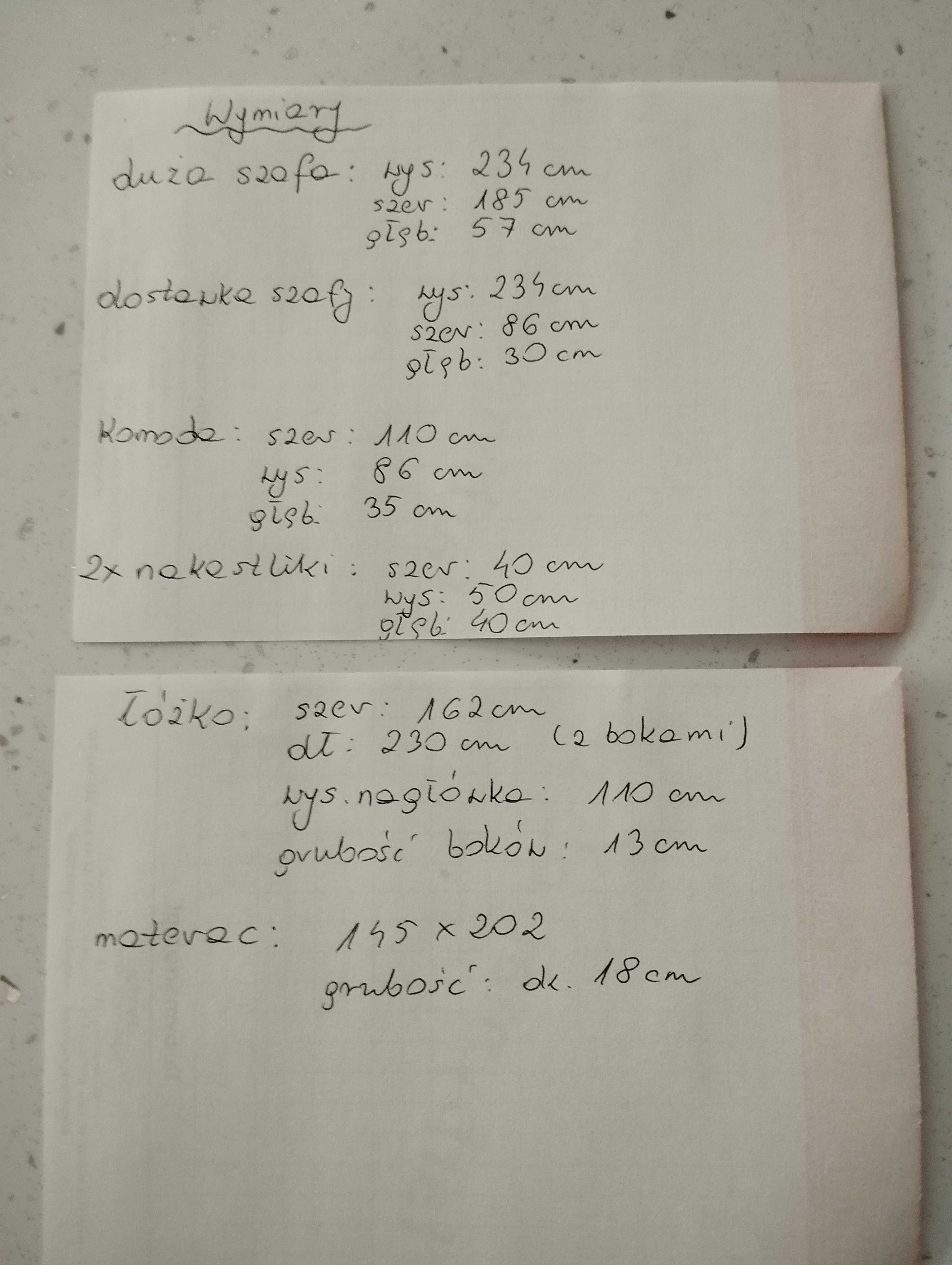 Zestaw mebli do sypialni