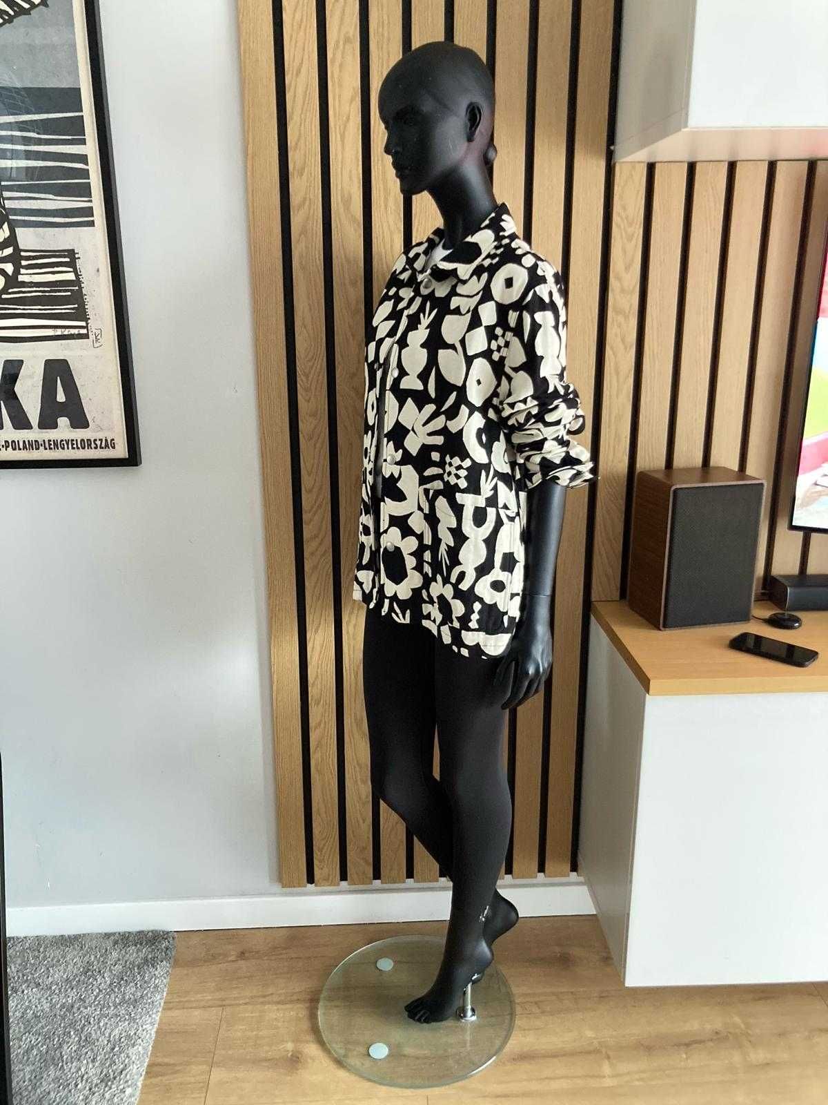 ZARA czarno-biała kurtka r. L ref. 2553/350