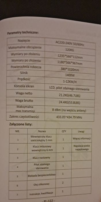 Sprzedam bieżnie elektryczna domowa składana bez nachylenia