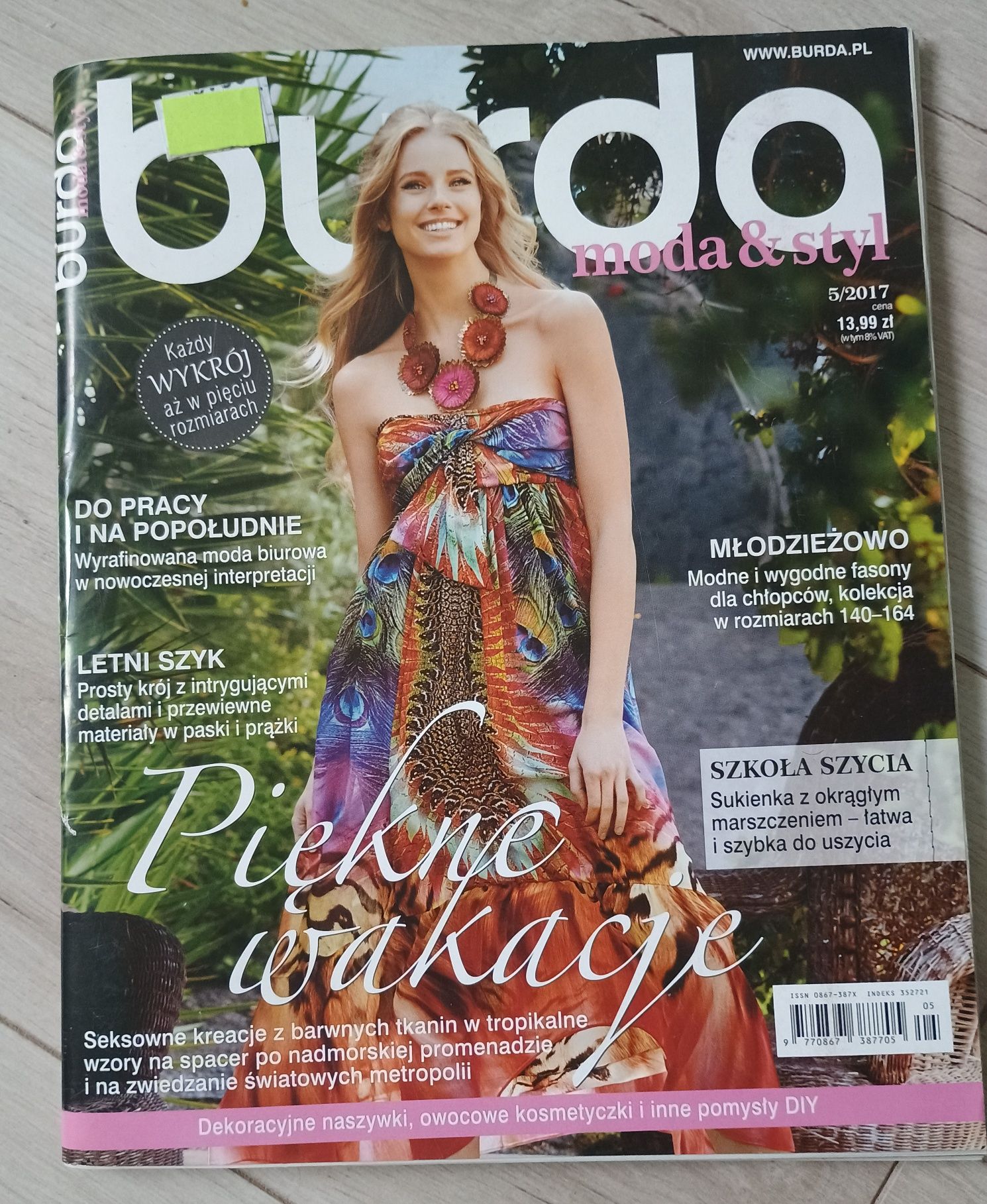 BURDA 4/2017 wykroje damskie męskie i dla dzieci Nowa + wykrój plecak