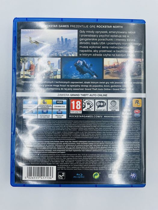 Gra Grand Theft Auto 5 GTA 5 na PS4/ PS5