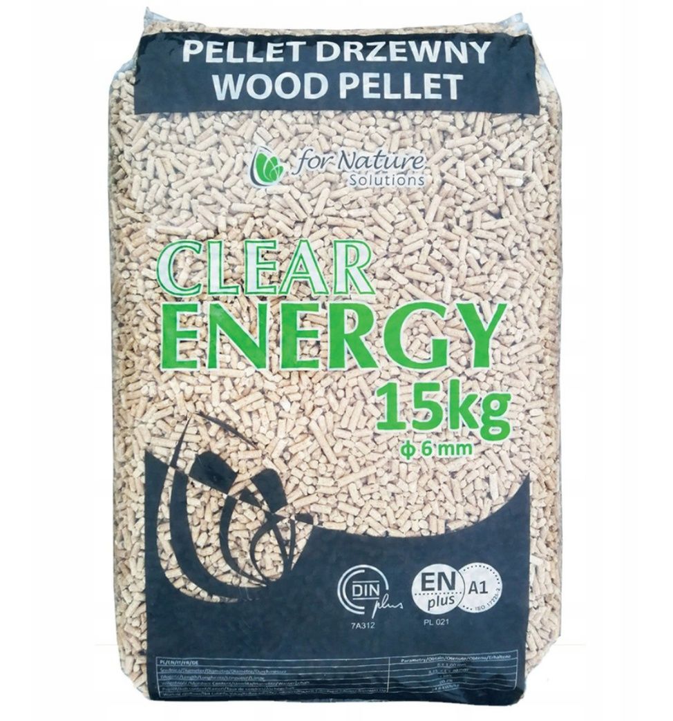 Pellet drzewny 15kg Clear Energy EN Plus A1  Din Plus transport gratis