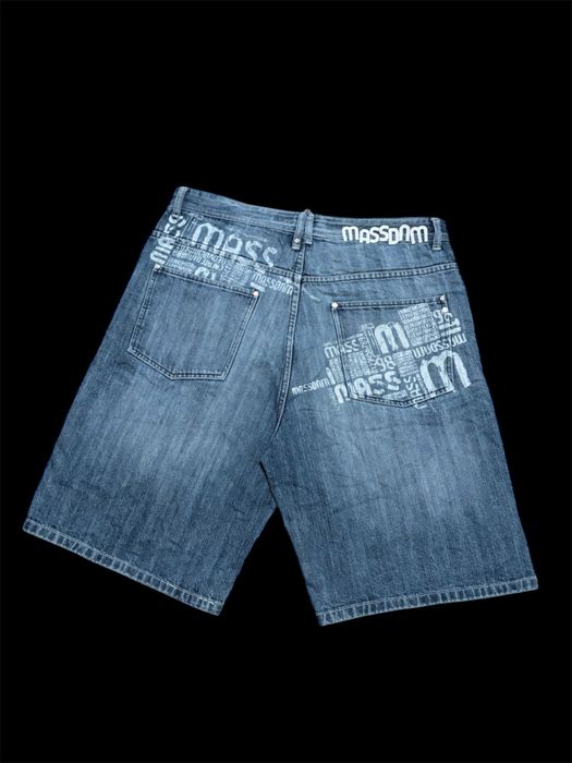 mass denim XL skate rap hiphop szerokie baggy haft embroidered