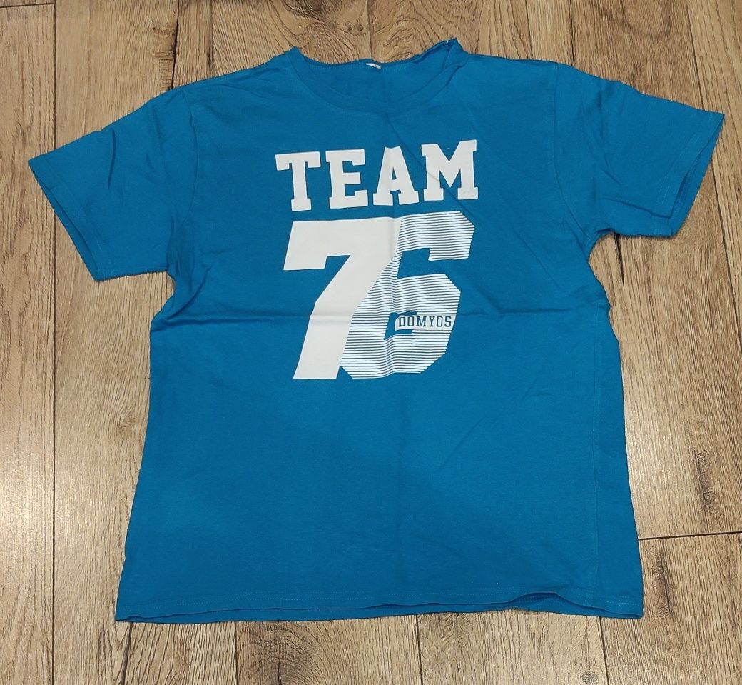 Koszulka t-shirt chłopięcy niebieski 152