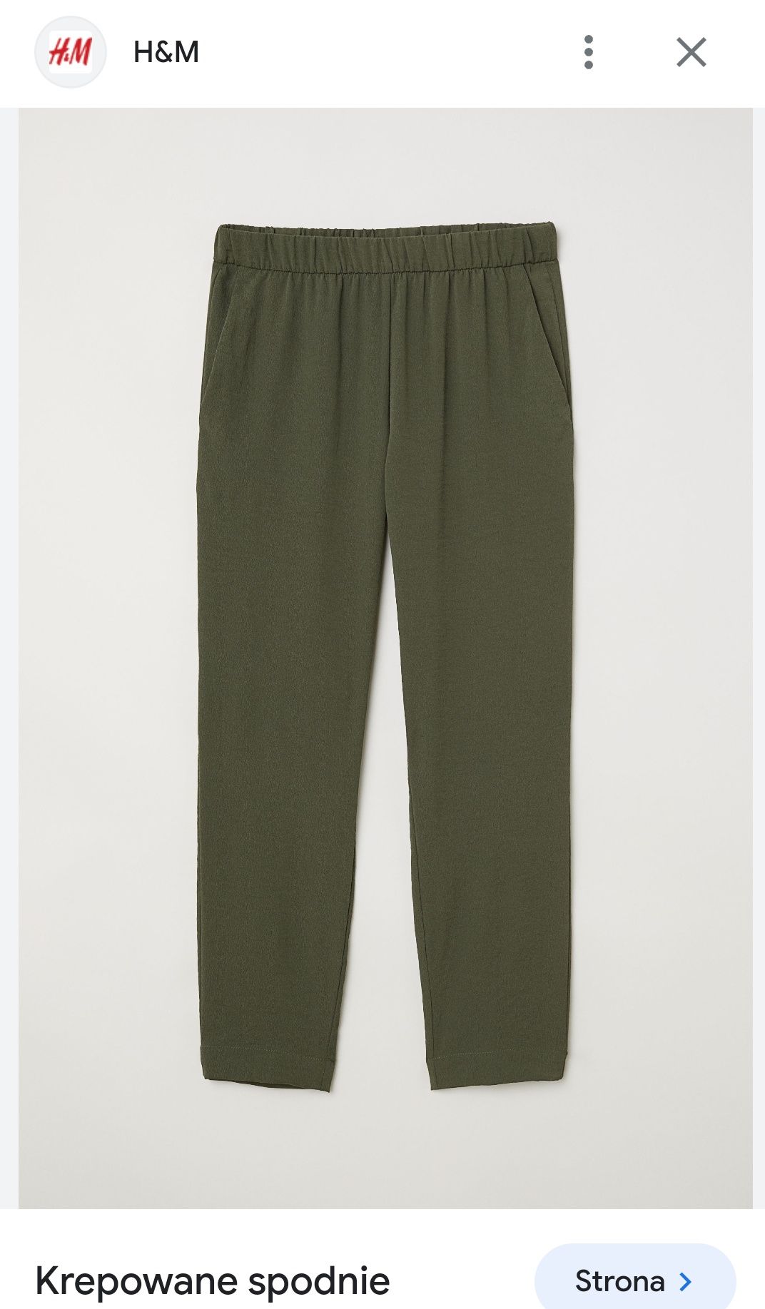 Spodnie h&M r44/46 khaki