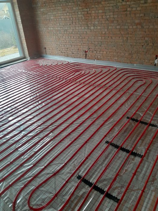 Підготавлюємо все для теплої підлоги,розмотування теплої підлоги.