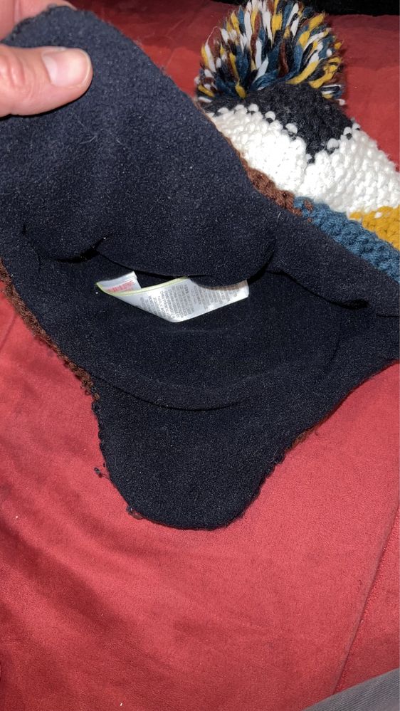 czapka z podszewką z polaru zimowa chłopiec 86-92 cm