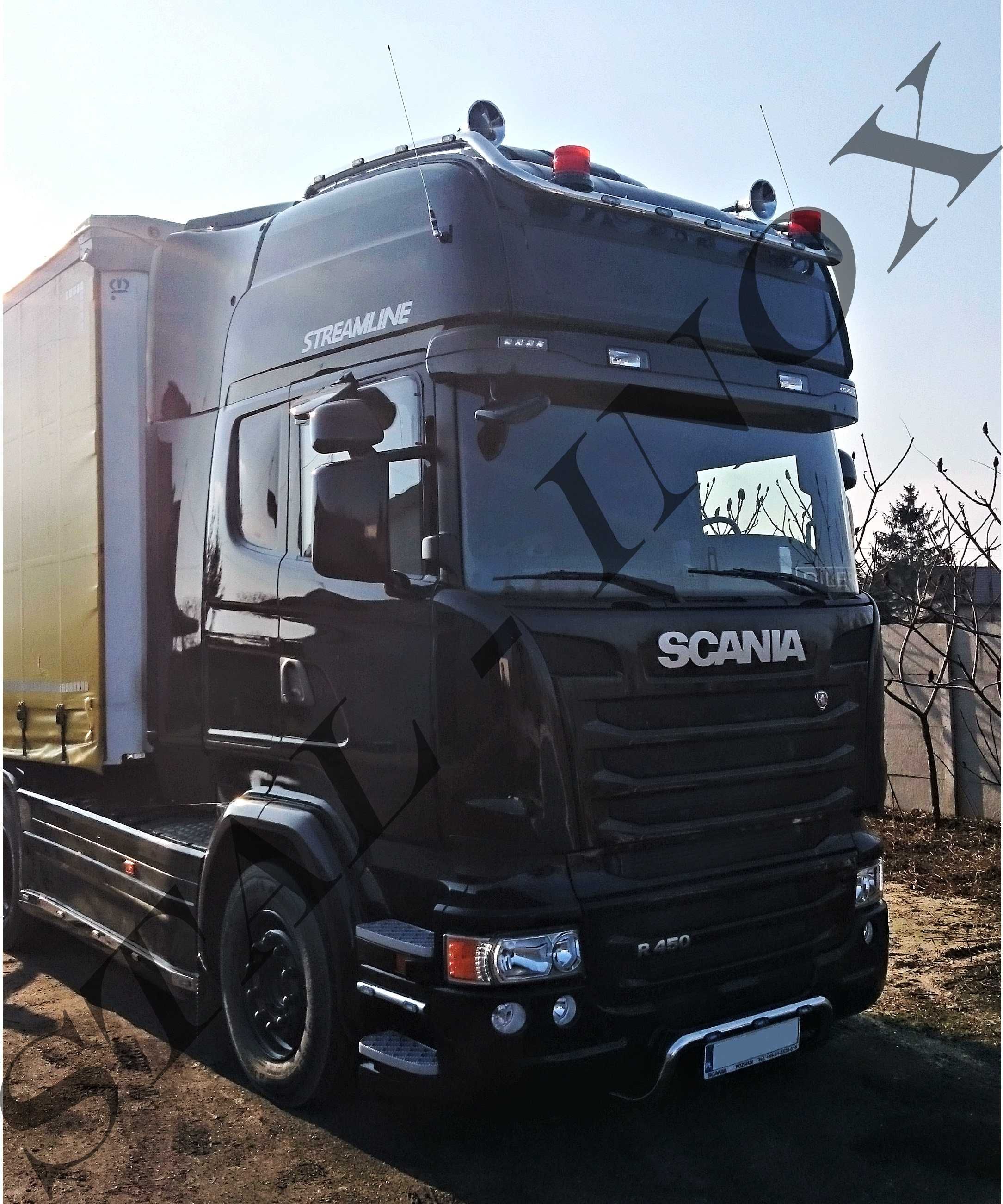 Orurowanie górne Scania Topline Highline długie ramiona oświetlenie