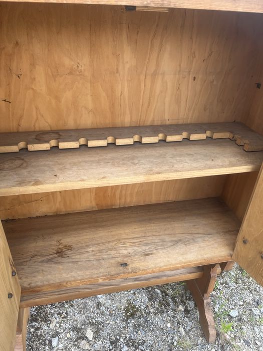 Zestaw mebli kuchennych Cepelia PRL - 2 komody, stolik, 4 krzesla