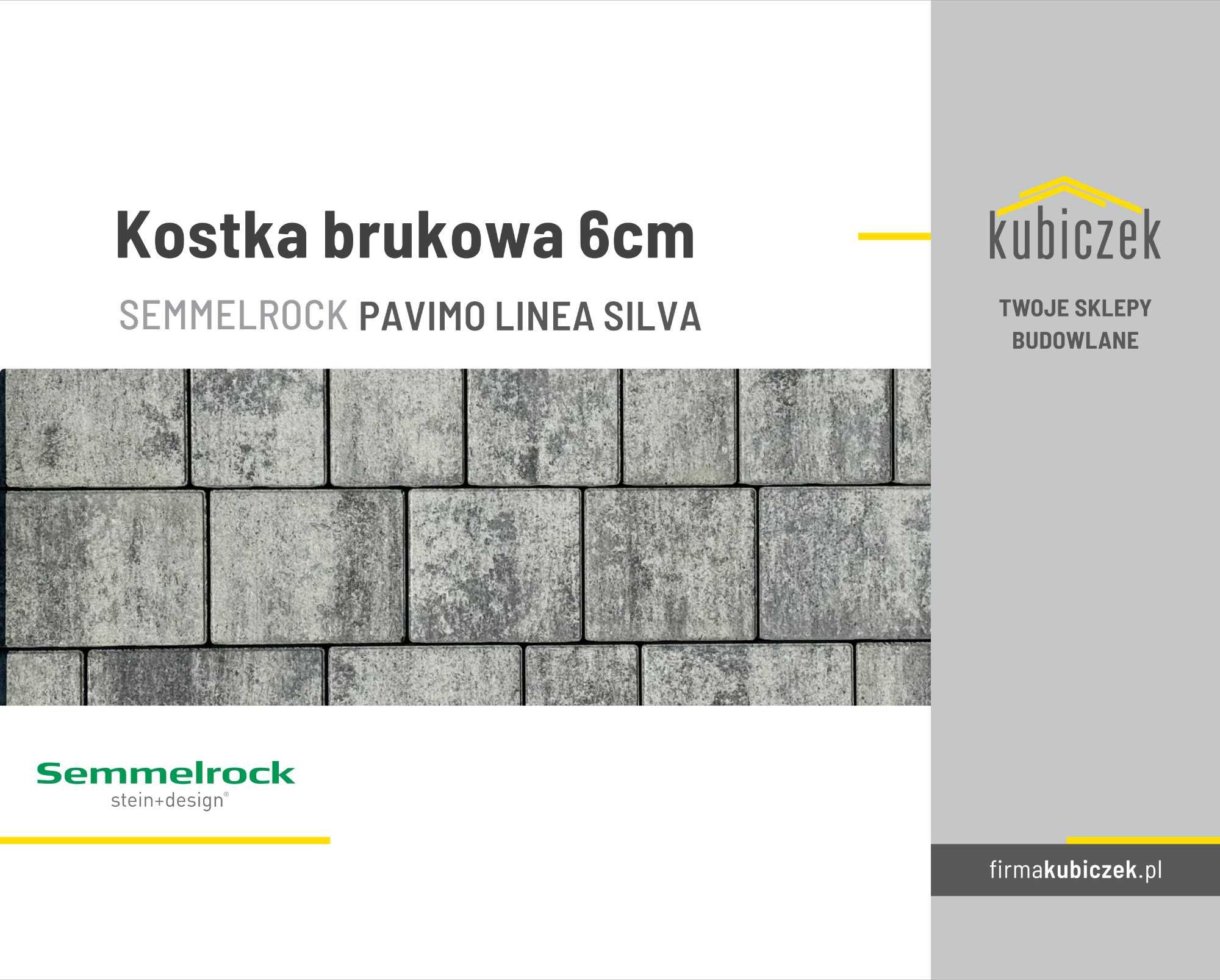 Kostka brukowa Semmelrock PAVIMO LINEA SILVA 6cm - zwrot 700 zł!