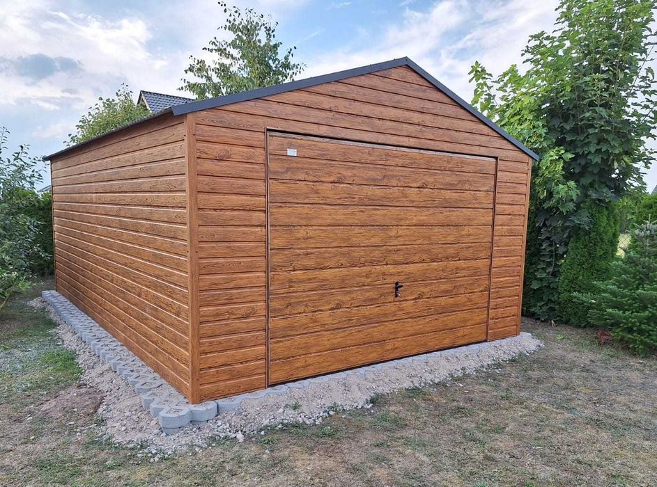 Garaż blaszany 6x6 konstrukcja profil OCYNKOWANY  Cena z dostawą