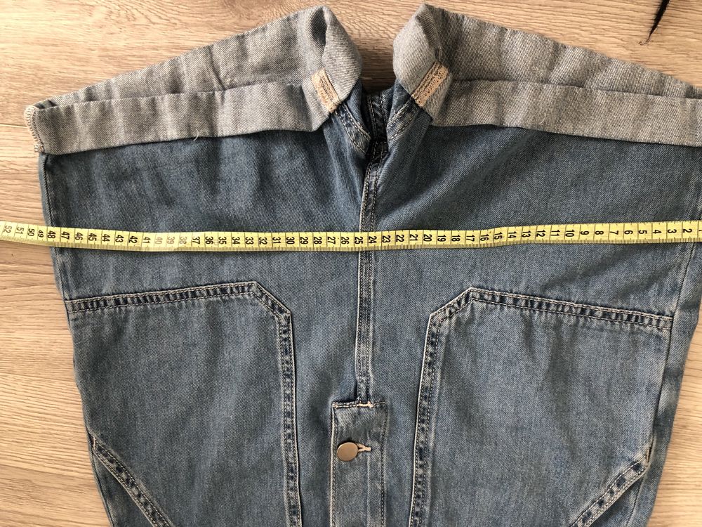 Топовий джинсовий комбінезон сорочка шорти розмір с