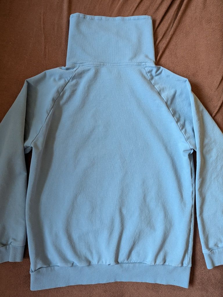 Bluza z szalem my basic niebieska błękitna męska rozmiar M