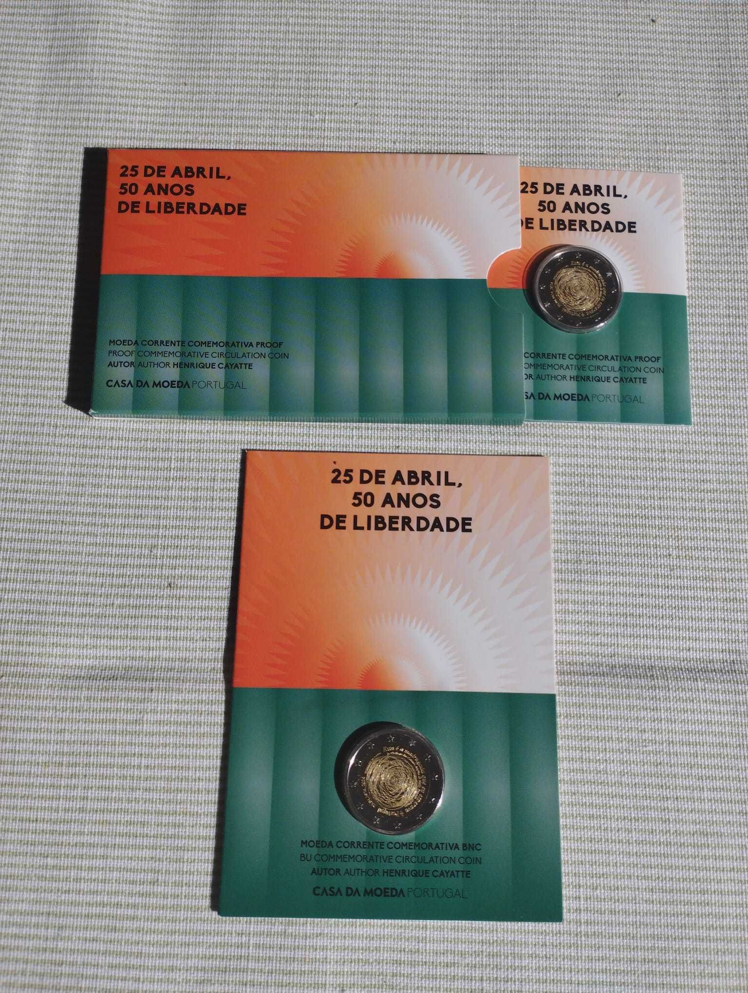 Carteiras 2€ Conjunto Proof e BNC