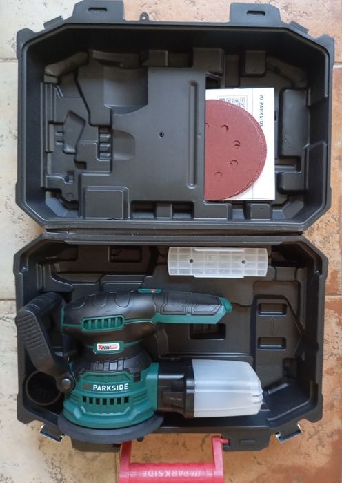Lixadora excêntrica a bateria 20v Parkside