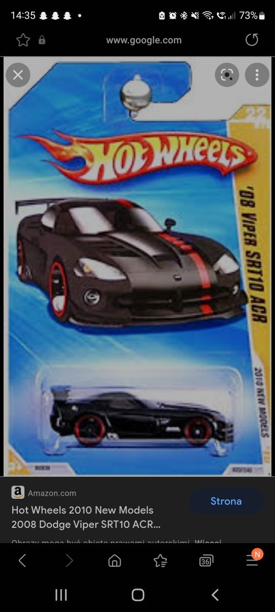 Hot Wheels 2010 Dodge Viper SRT10 ACR Chryster 2009