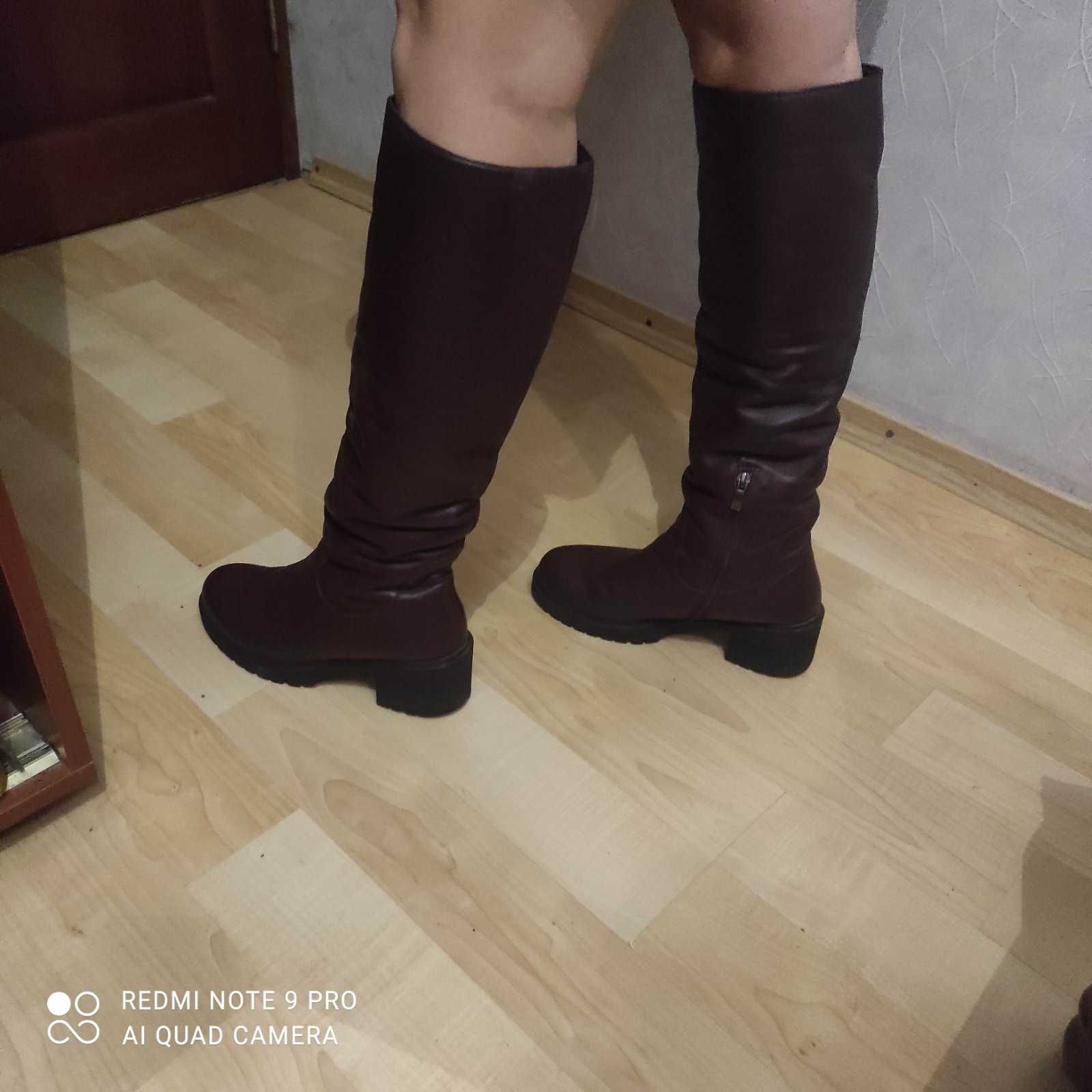 Чоботи жіночі шкіряні зимові