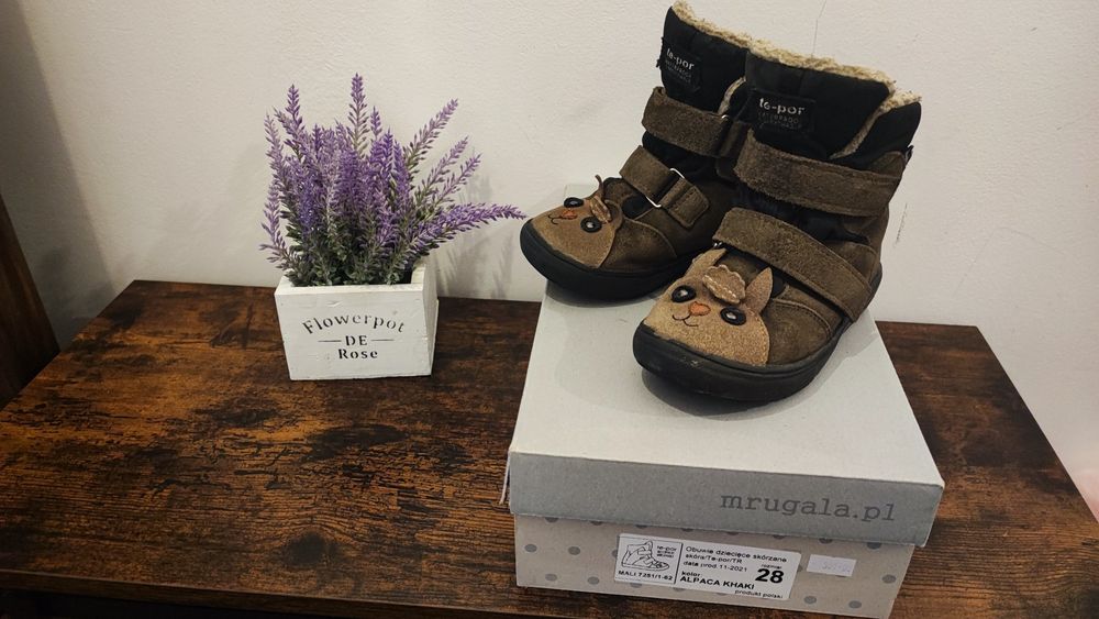 Buty zimowe kozaki Mrugała 28 membrana wodoodporne ciepłe stan dobry