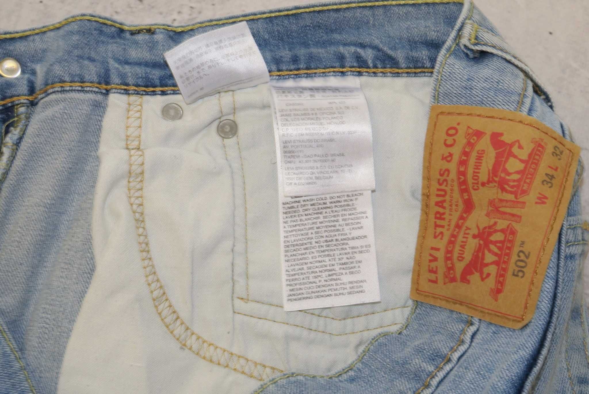 Levi's 502 spodnie jeansowe 34/32