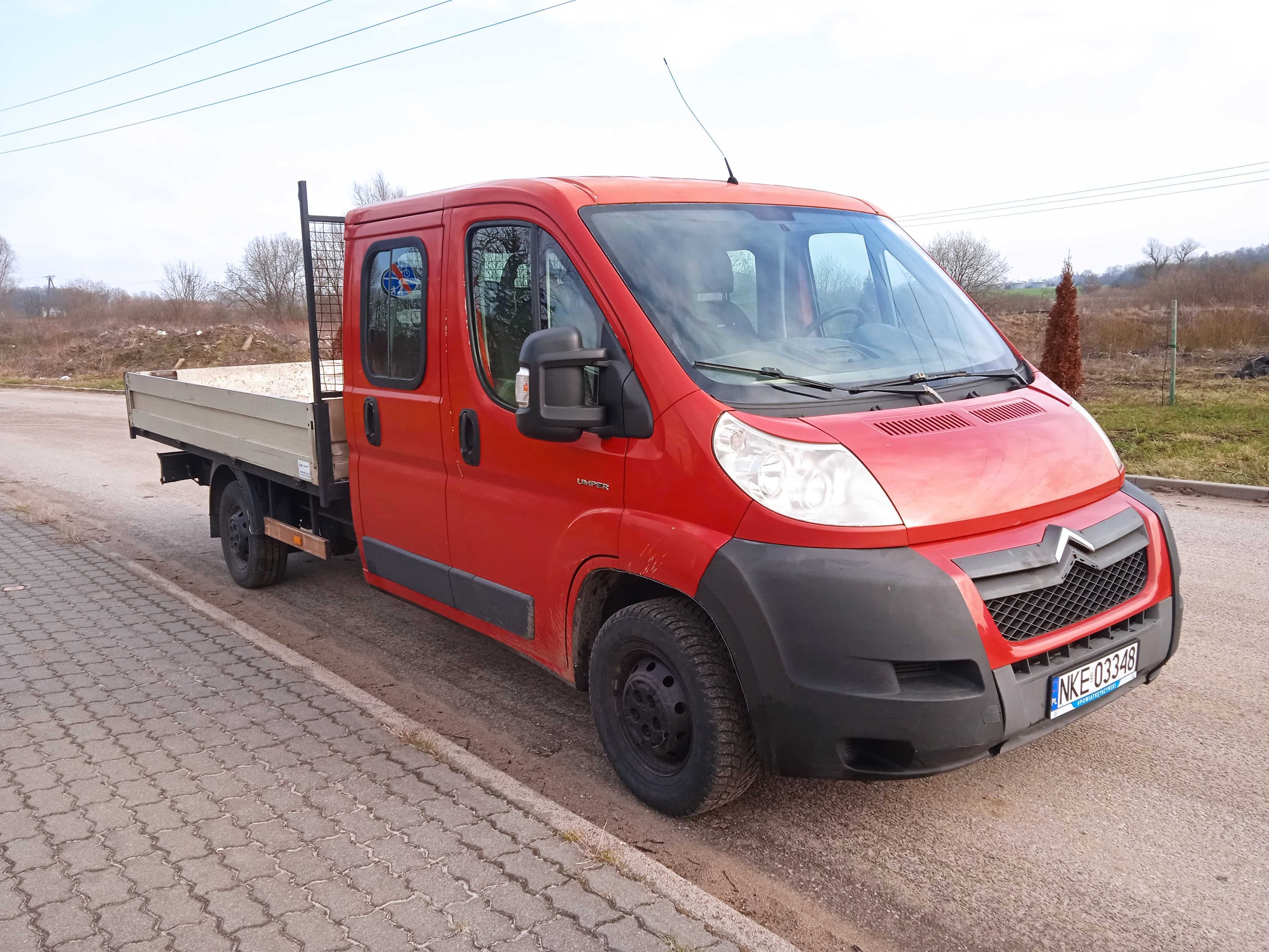 Citroen Jumper,Doka, brygadówka,7 osób,długa paka