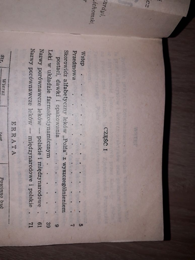 Vademecum leków Polfa 1972 książka medyczna leki