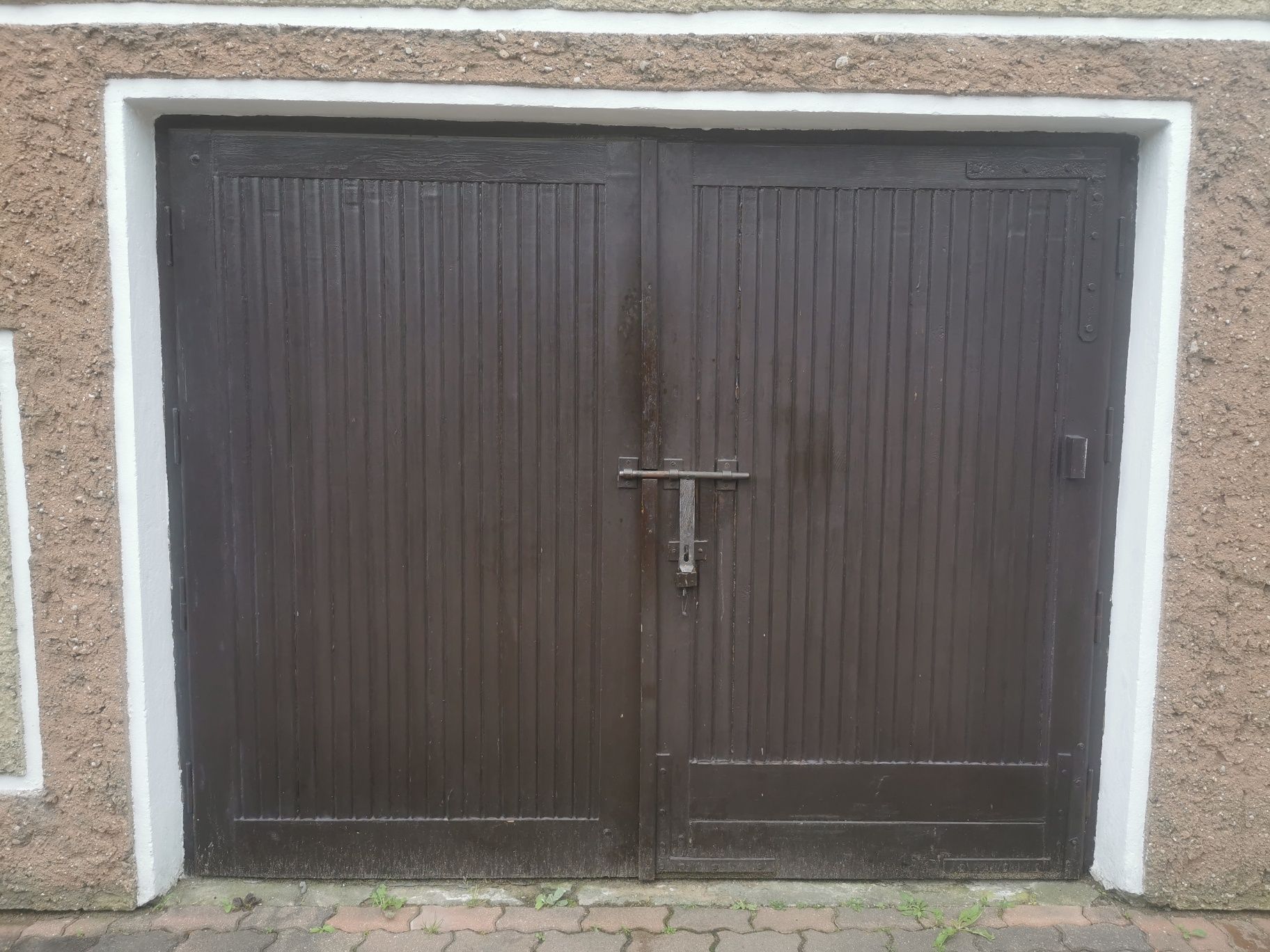 Drzwi garażowe drewniane rozwierne brama garażowa
