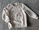 Bluza welurowa z kotkiem 98