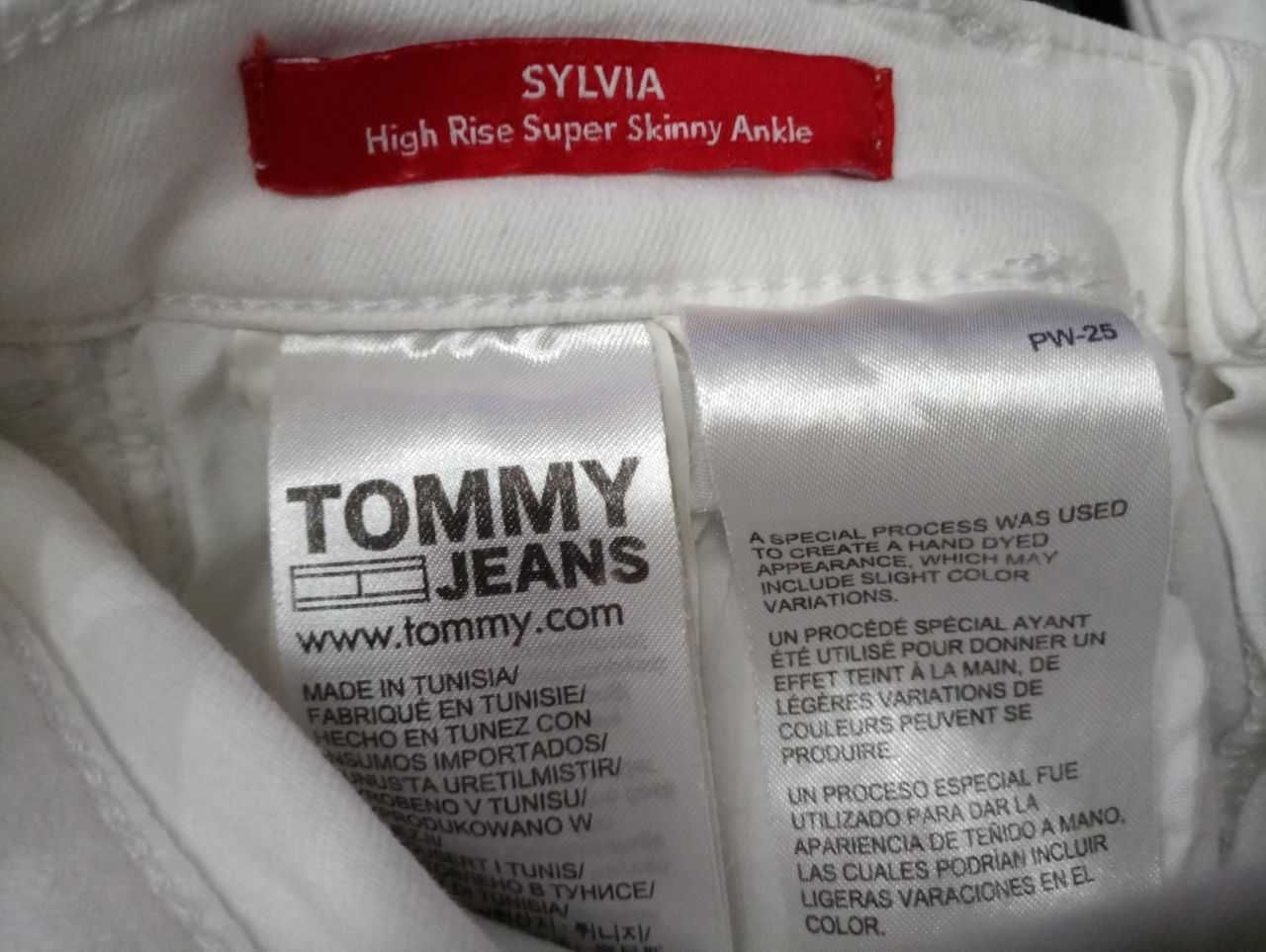 Женские белые джинсы скинни Tommy Hilfiger Sylvia Skinny Оригинал