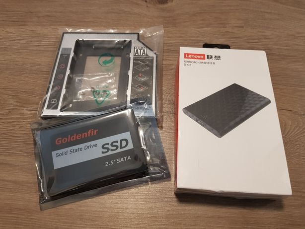 НОВЫЙ! SSD Goldenfir на 120/240/500gb и под него DVD-карман 12.7 мм