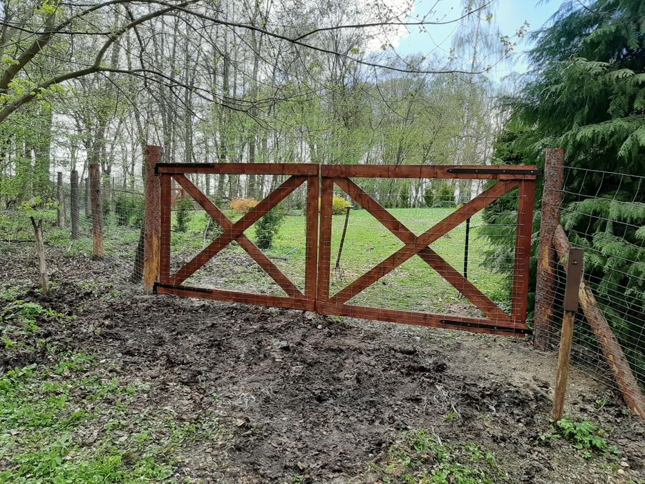 Komplet brama tymczasowa budowlana techniczna drewniana roln