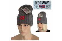 Czapka zimowa NORWAY 1963 norweska jak napapijri SZARA HIT