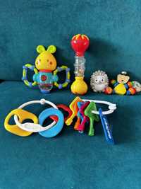 Zestaw sześciu zabawek sensorycznych - od 1 miesiąca życia