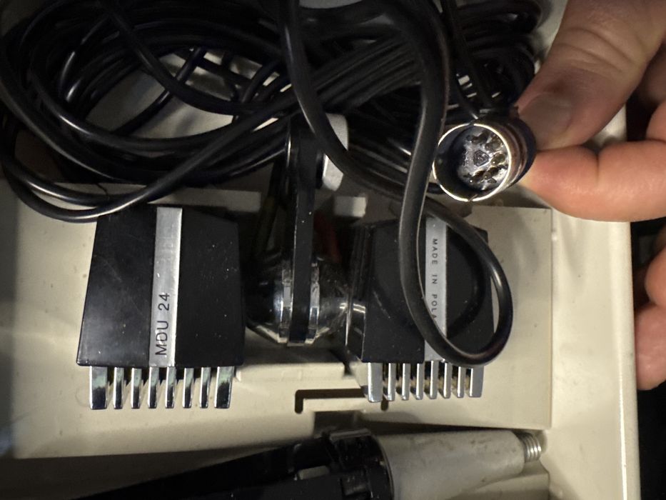 Mikrofon stereofoniczny Unitra Tonsil MDU 24 – komplet, PRL, sprawny